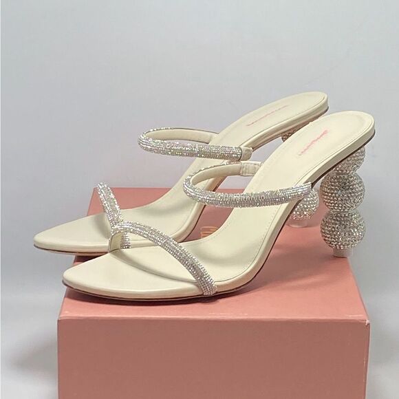 Cult Gaia Envi Embellished High Heel Slide Sandals size 40 - Picture 10 of 12